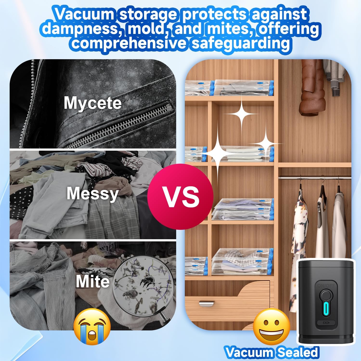 Thumbnail 4 de Nunemosk 12 Pack Vacuum Storage Bags with Wireless Electric Air Pump
