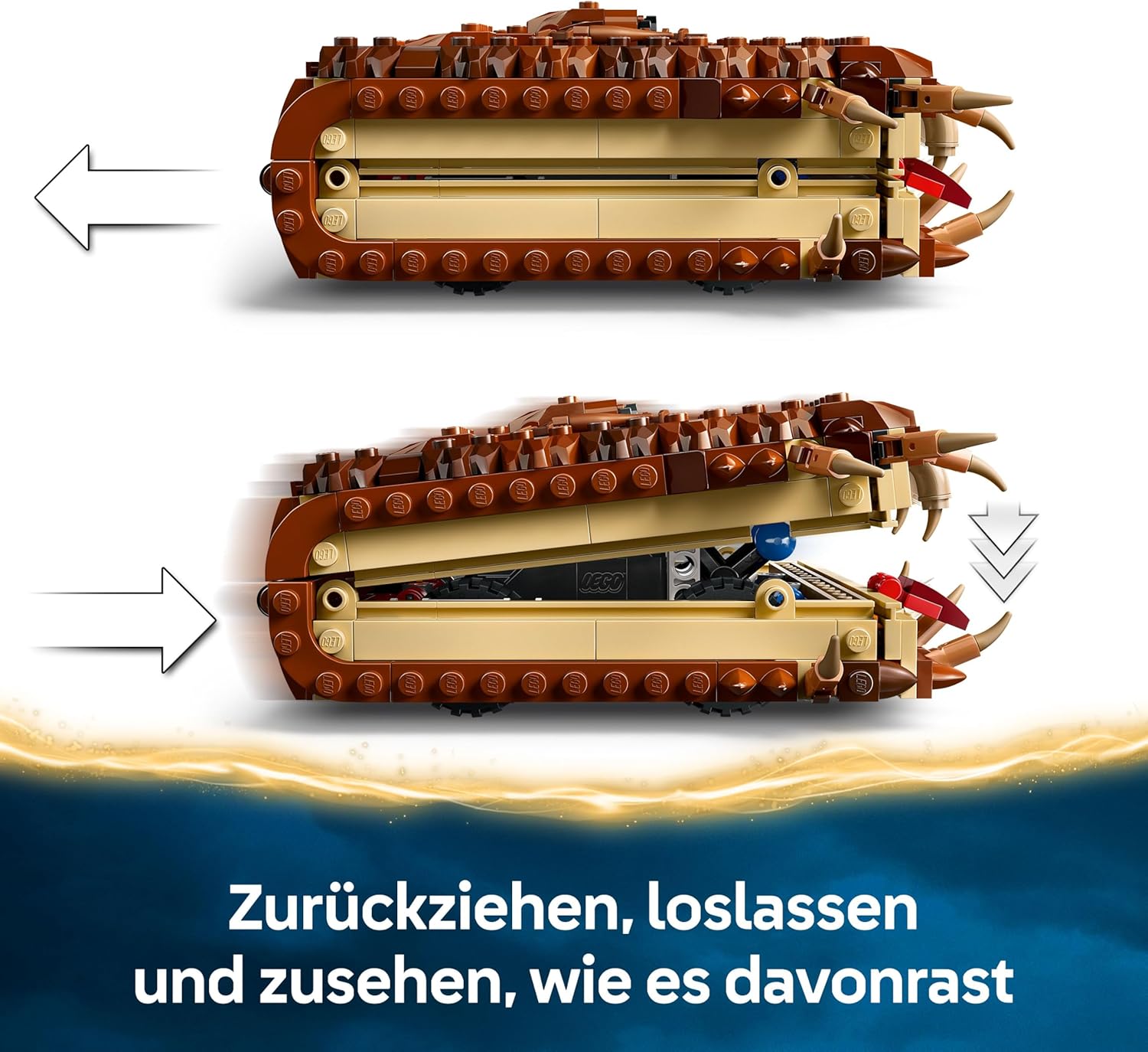 Thumbnail 2 de LEGO Harry Potter 76449 Beißendes Monsterbuch der Monster – interaktives Spielzeug mit Rückziehmotor und Neville-Longbottom-Minifigur