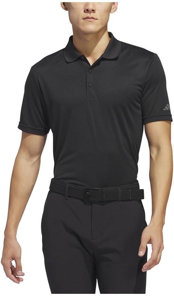 Thumbnail 2 de adidas Men’s Core Performance Primegreen polo shirt (Black) – regular fit with three-button collar