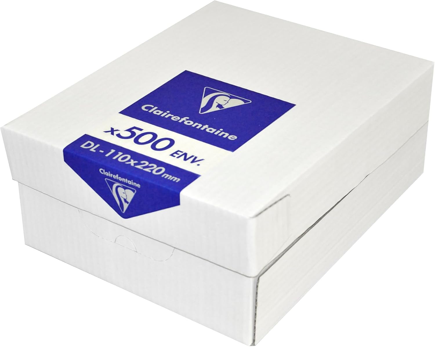 Detalle 2 de Clairefontaine 10935C – Boîte de 500 enveloppes blanches DL 110 x 220 mm à fenêtre Crystal 45 x 100