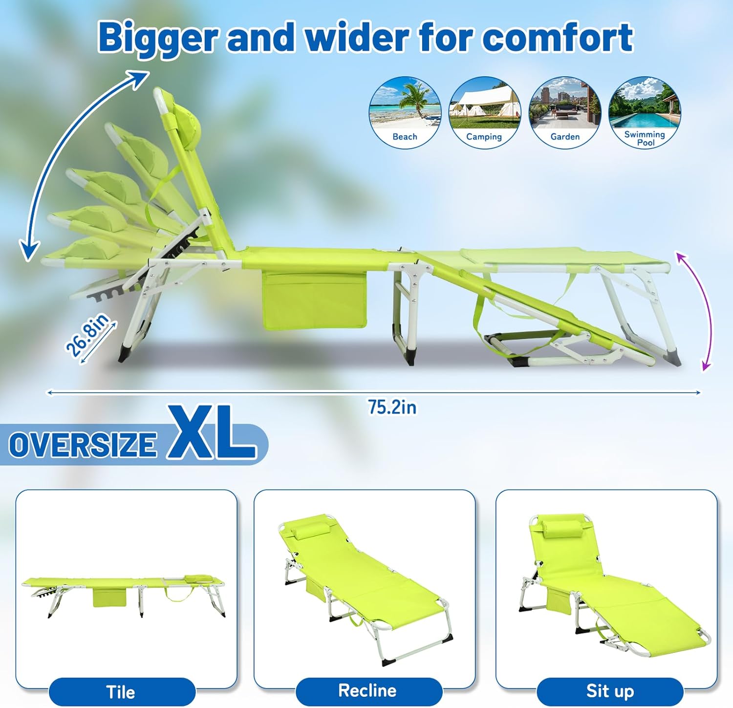 Thumbnail 4 de XMT 3-in-1 Tanning Chair 5-position reclining