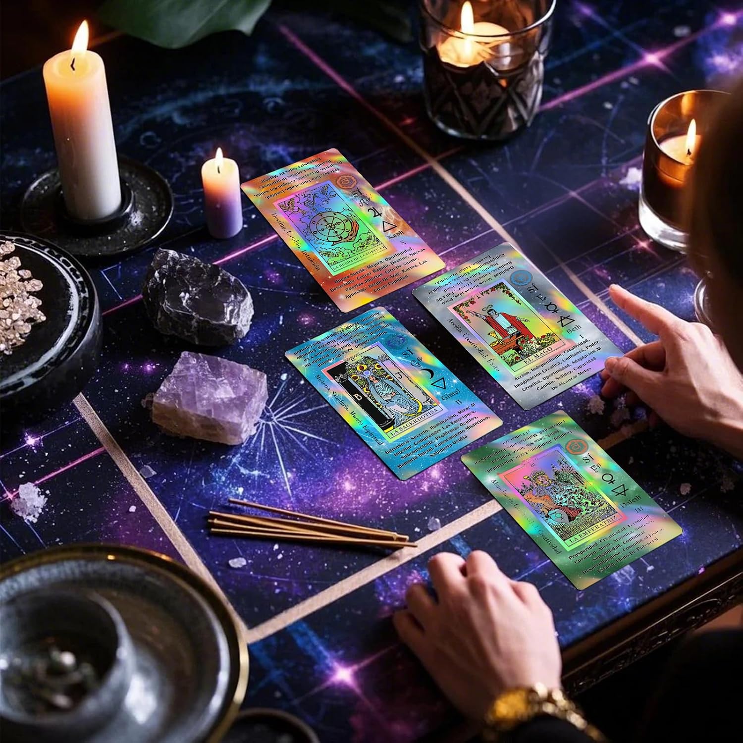 Detalle 2 de Smoostart Cartas Tarot Español holográficas