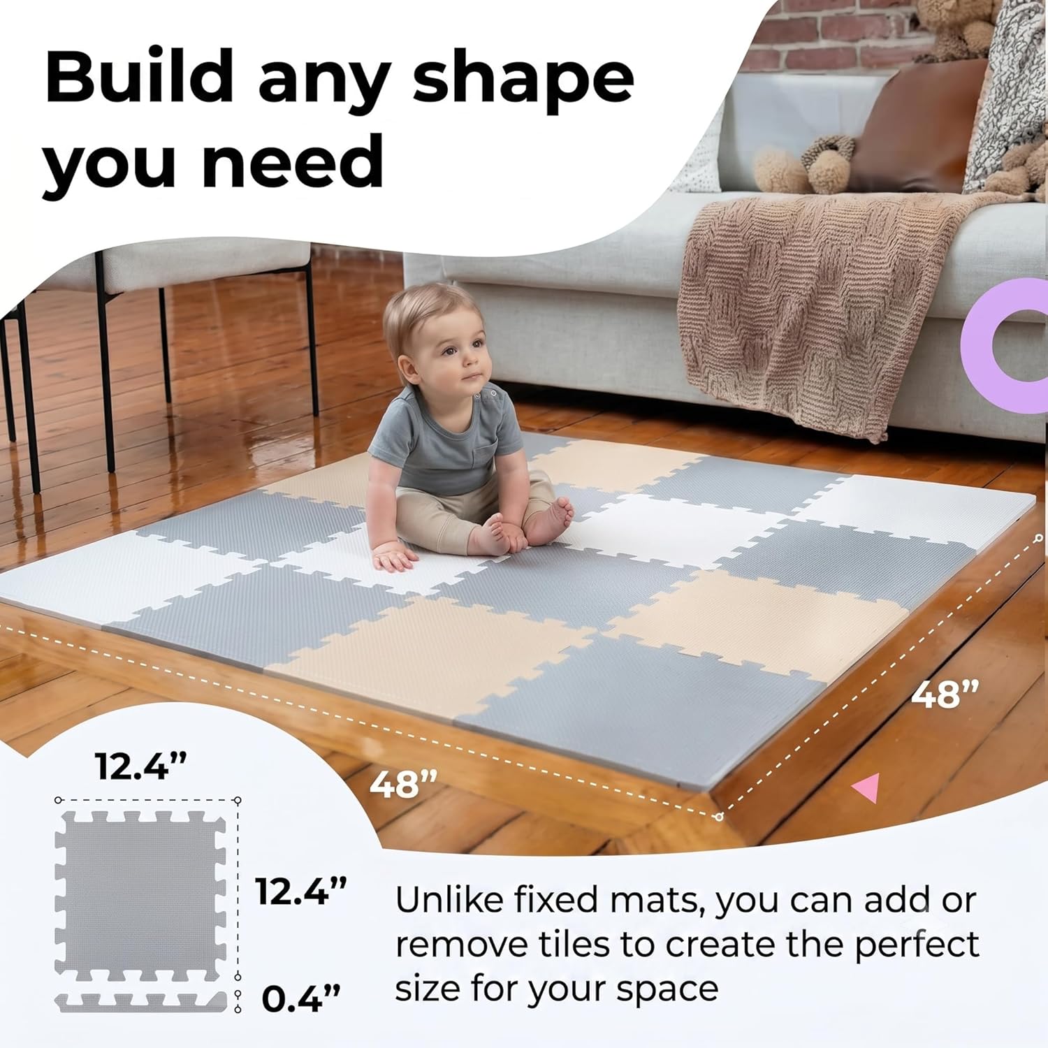 Thumbnail 1 de MioTetto Baby Play Mat 12.4 in tiles
