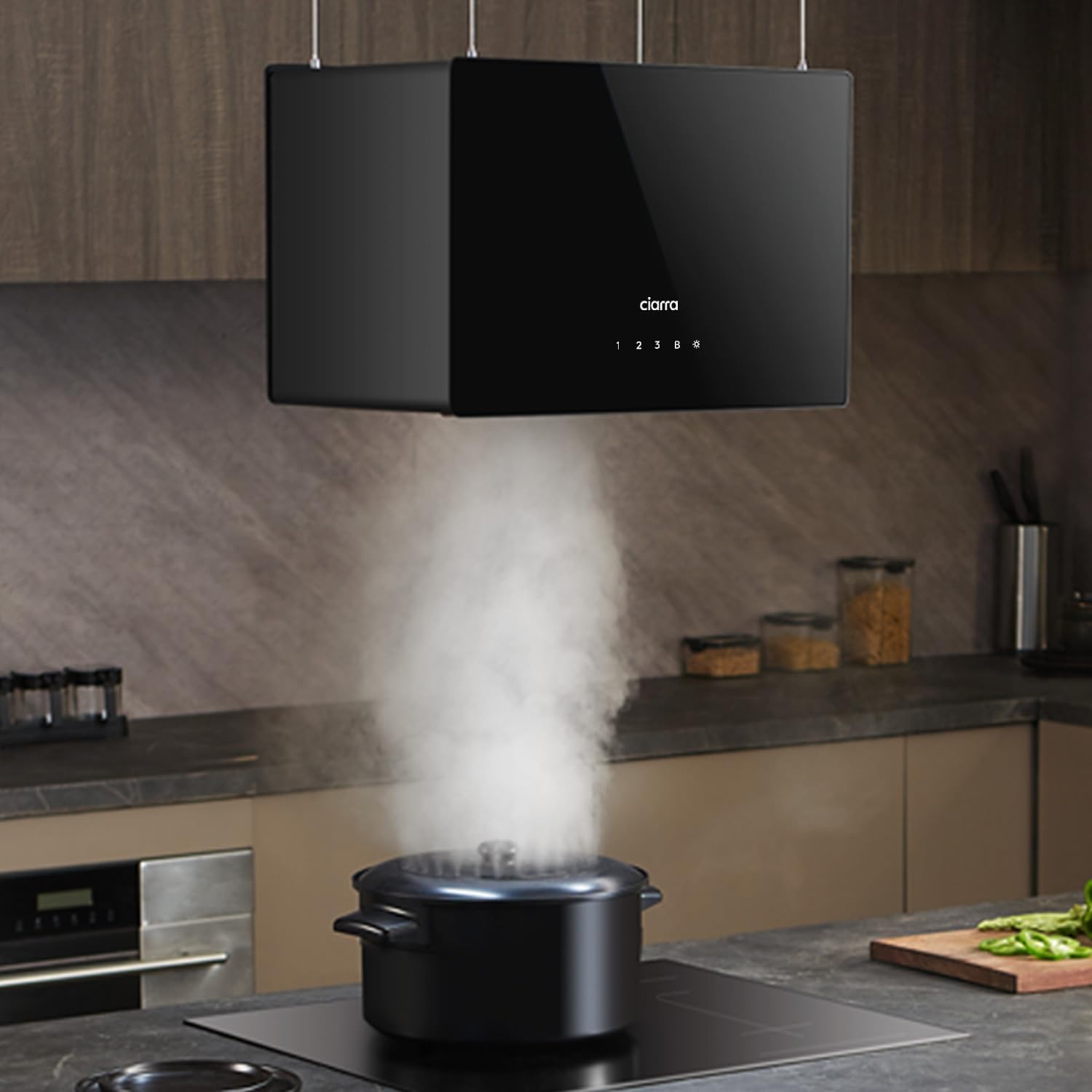 Thumbnail 3 de CIARRA CBCB4850 A+++ Inselhaube für Umluft, 48 cm, bis 700 m³/h – mit Smart Wi‑Fi App