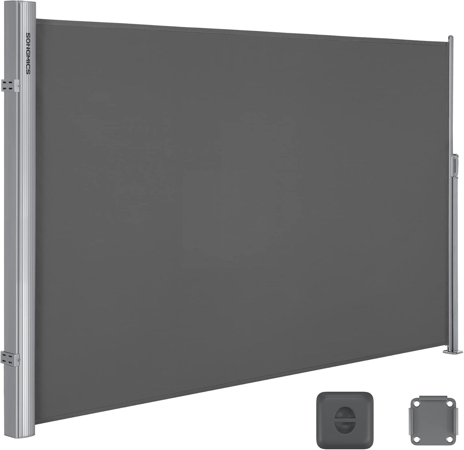 SONGMICS Store latéral en Aluminium Extensible 200 x 350 cm (GSA205G) – Brise-Vue et occultant pour balcon, terrasse et jardin