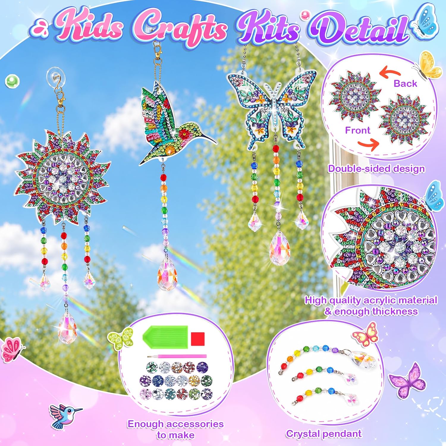 Detalle 1 de Diamond Art Wind Chime Kit, Acrylic