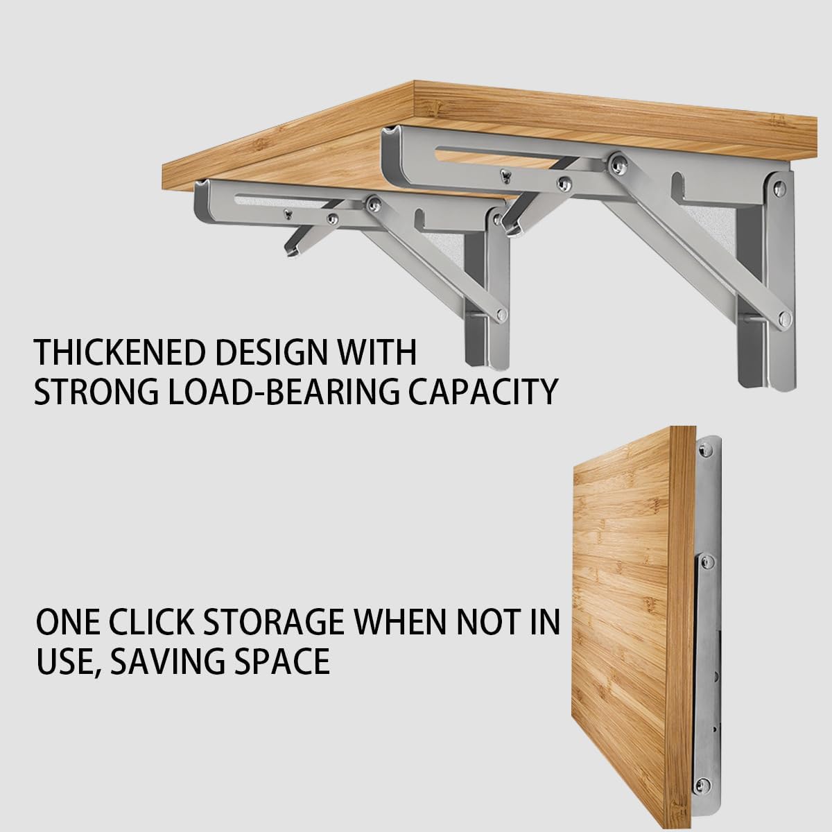 Detalle 2 de MIKMAYTOO Folding Shelf Brackets, 14-inch