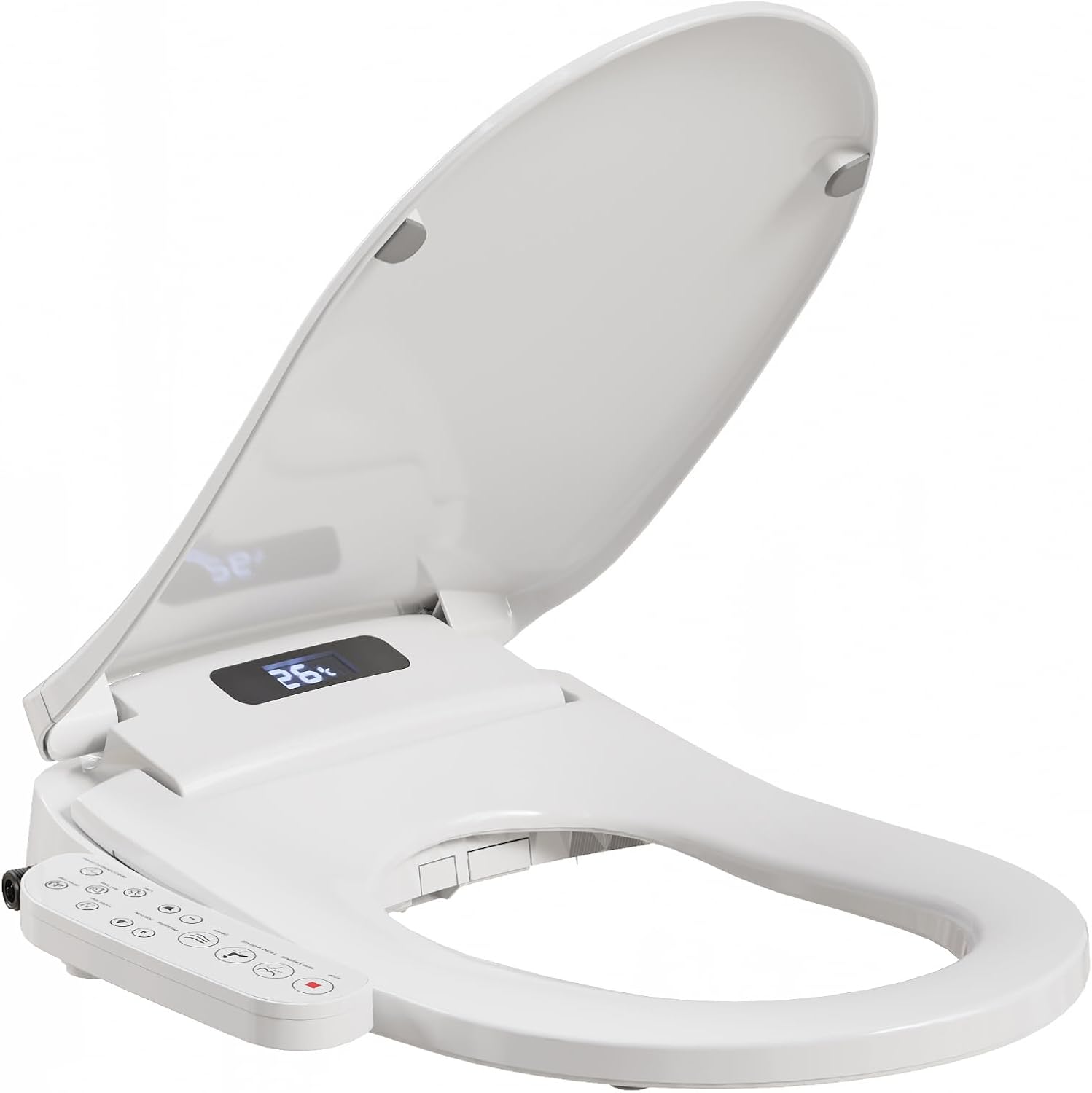 Detalle de Intelligenter Smart-Toilettensitz WC Bidet mit Düse, Duschfunktion & Warmlufttrocknung