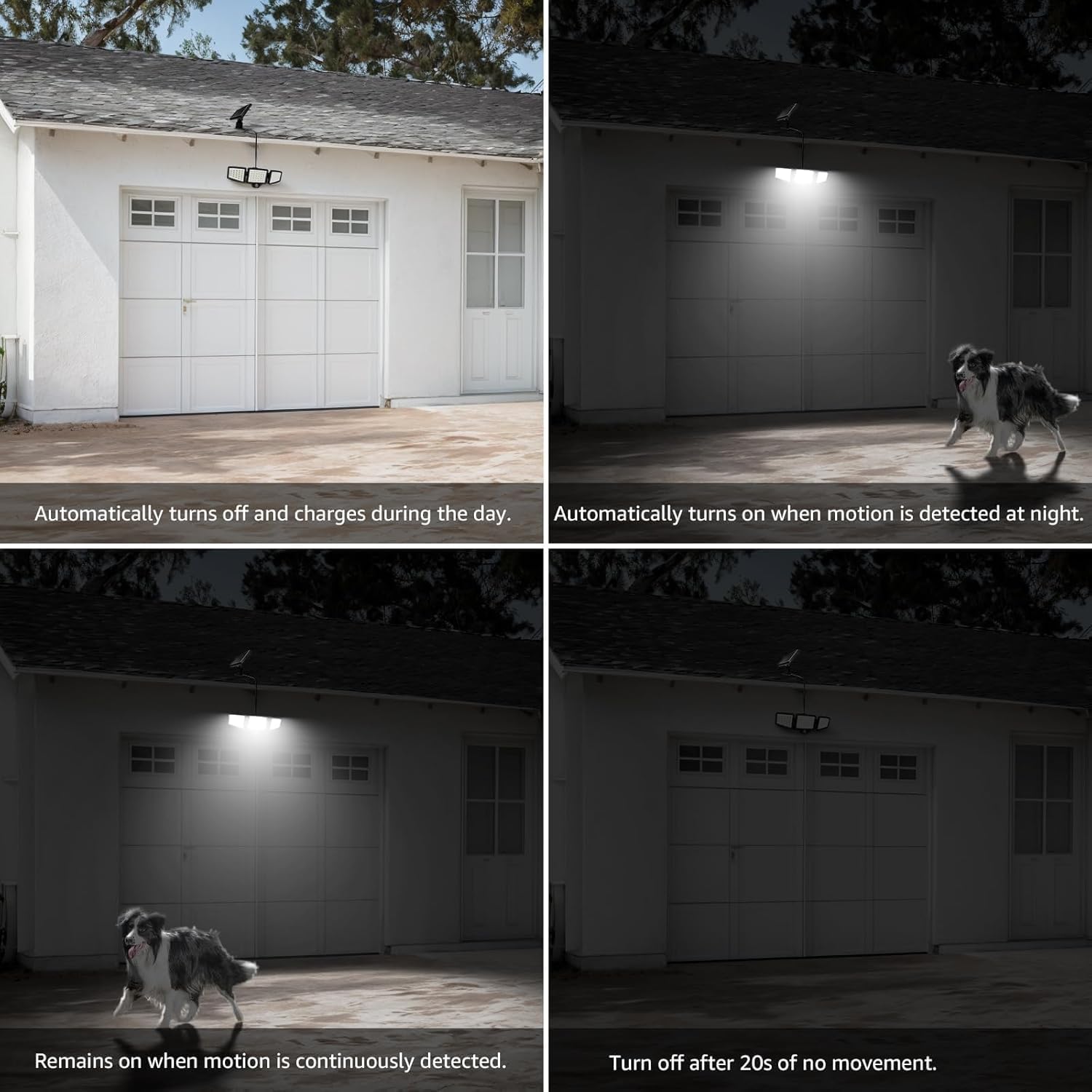 Thumbnail 6 de Lepro Solarlampen für Außen mit Bewegungsmelder (2er-Set) und separatem Solarmodul – IP65