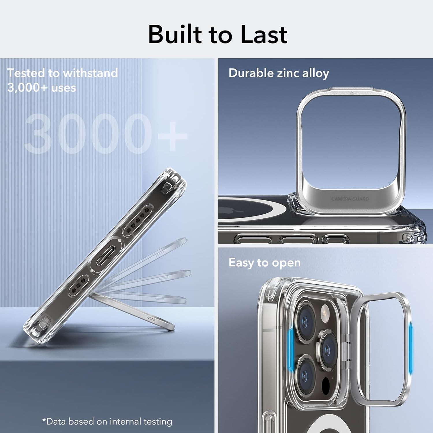 Thumbnail 6 de ESR for iPhone 15 Pro Case (MagSafe) – Military-Grade Clear Case with Adjustable Stash Stand