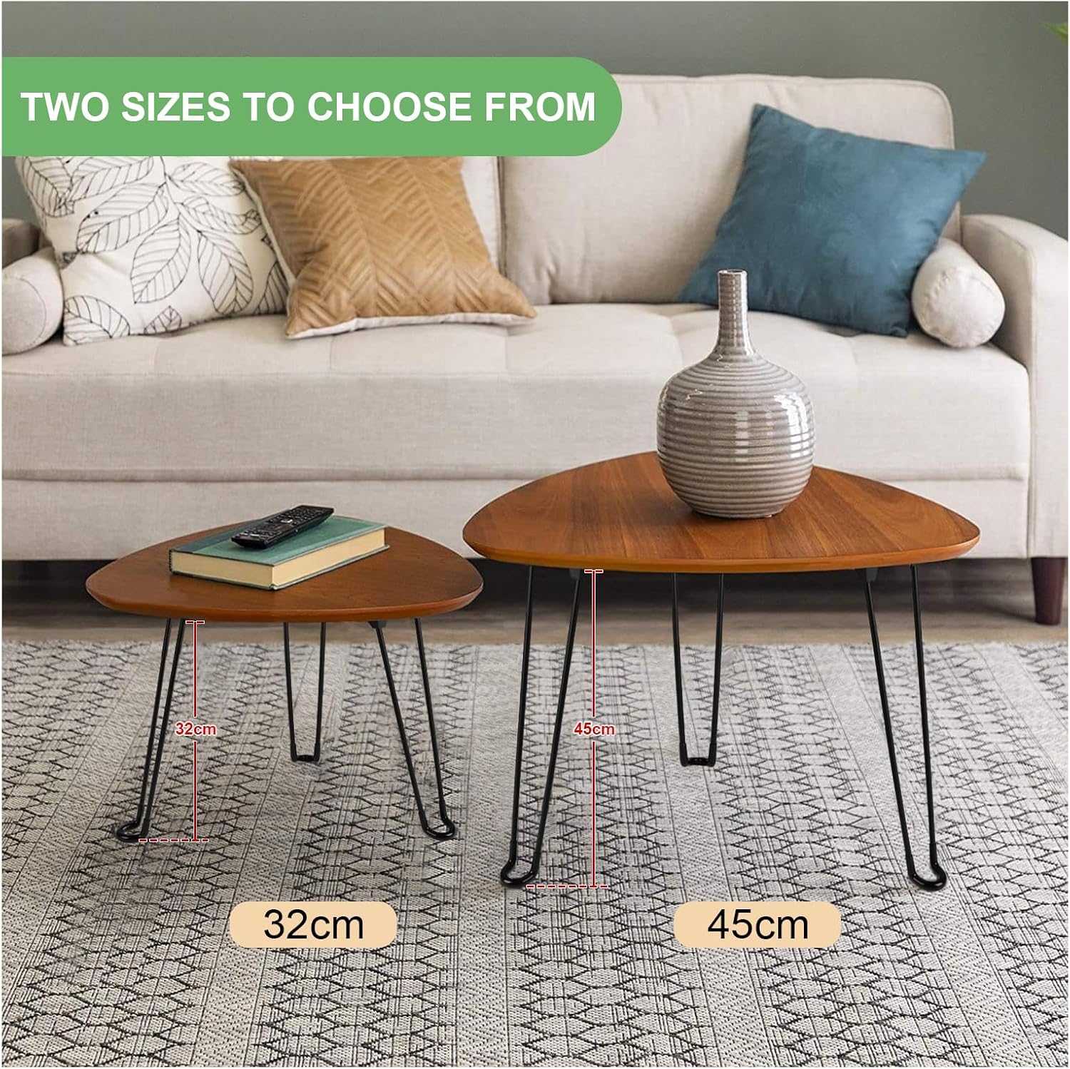 Detalle 2 de SUPAWAY 4er Set klappbare Haarnadel-Tischbeine, 45 cm, schwarz – ideal für Couchtisch & DIY-Möbel