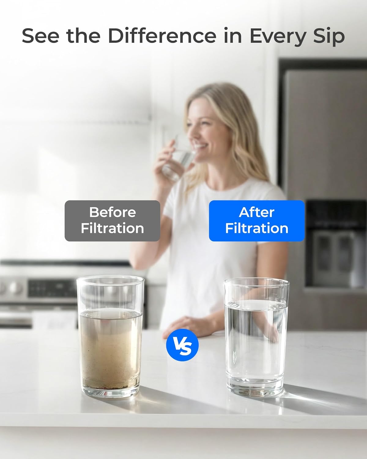 Thumbnail 6 de Waterdrop ADQ747935 Refrigerator Water Filter and Air Filter, 3 Combo