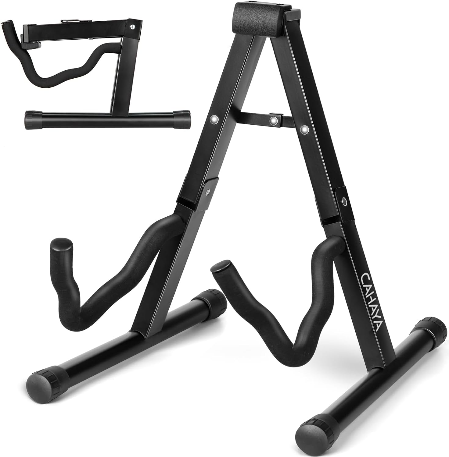 CAHAYA Gitarrenständer A-Frame Faltbar Stabil – universal aus Metall für Gitarre, Bass, Ukulele
