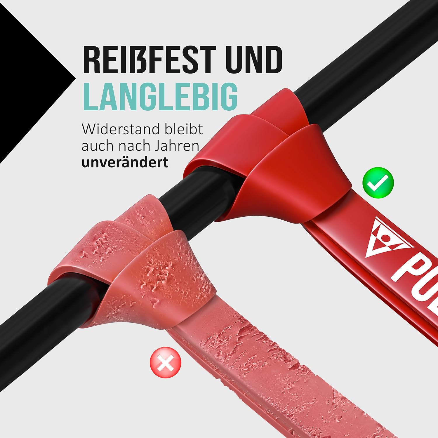 Detalle 2 de PULLUP & DIP Fitnessband Set mit Tasche 4 Stärken