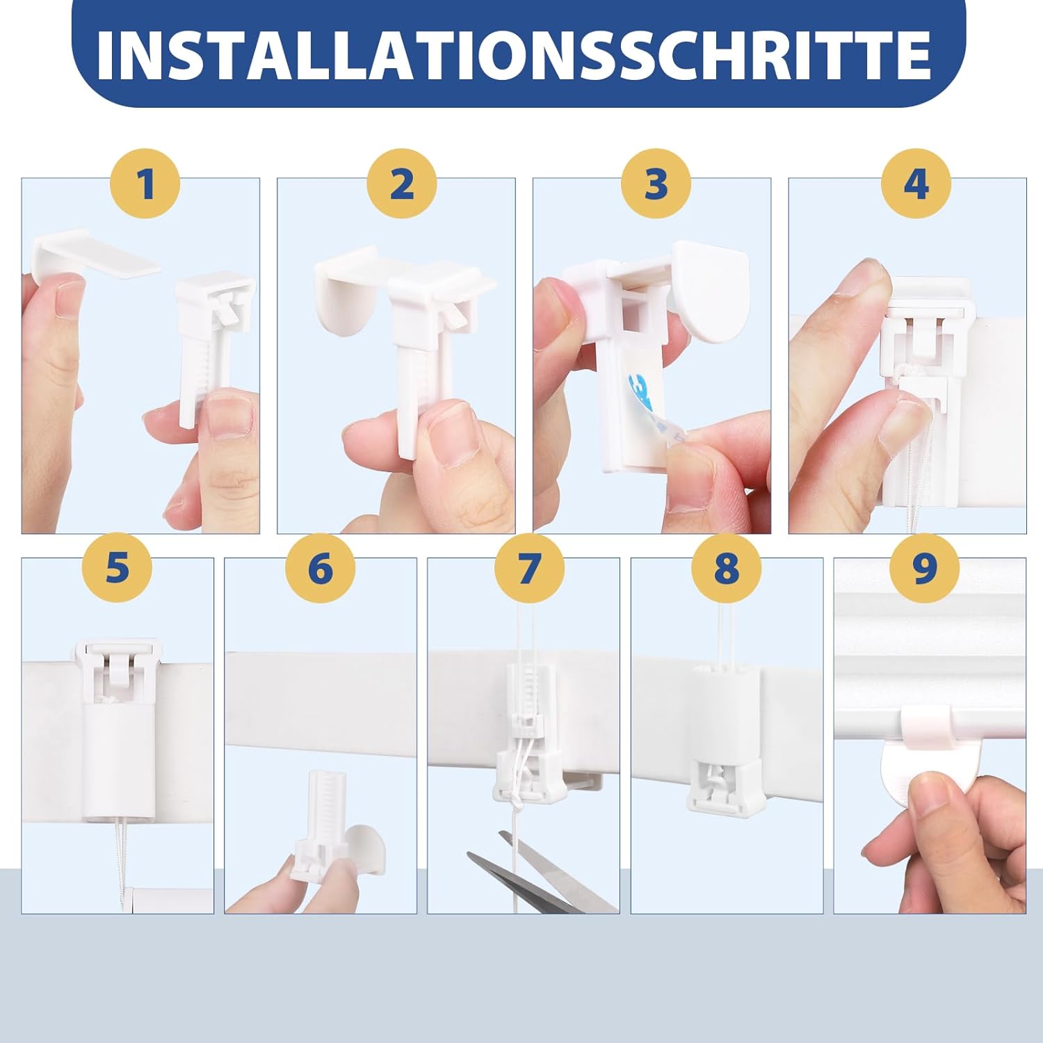 Thumbnail 2 de Sekey Plissee Doppelplissee Day+Night (ohne Bohren) 80x120 cm – Druck & Grau mit Klemmfix