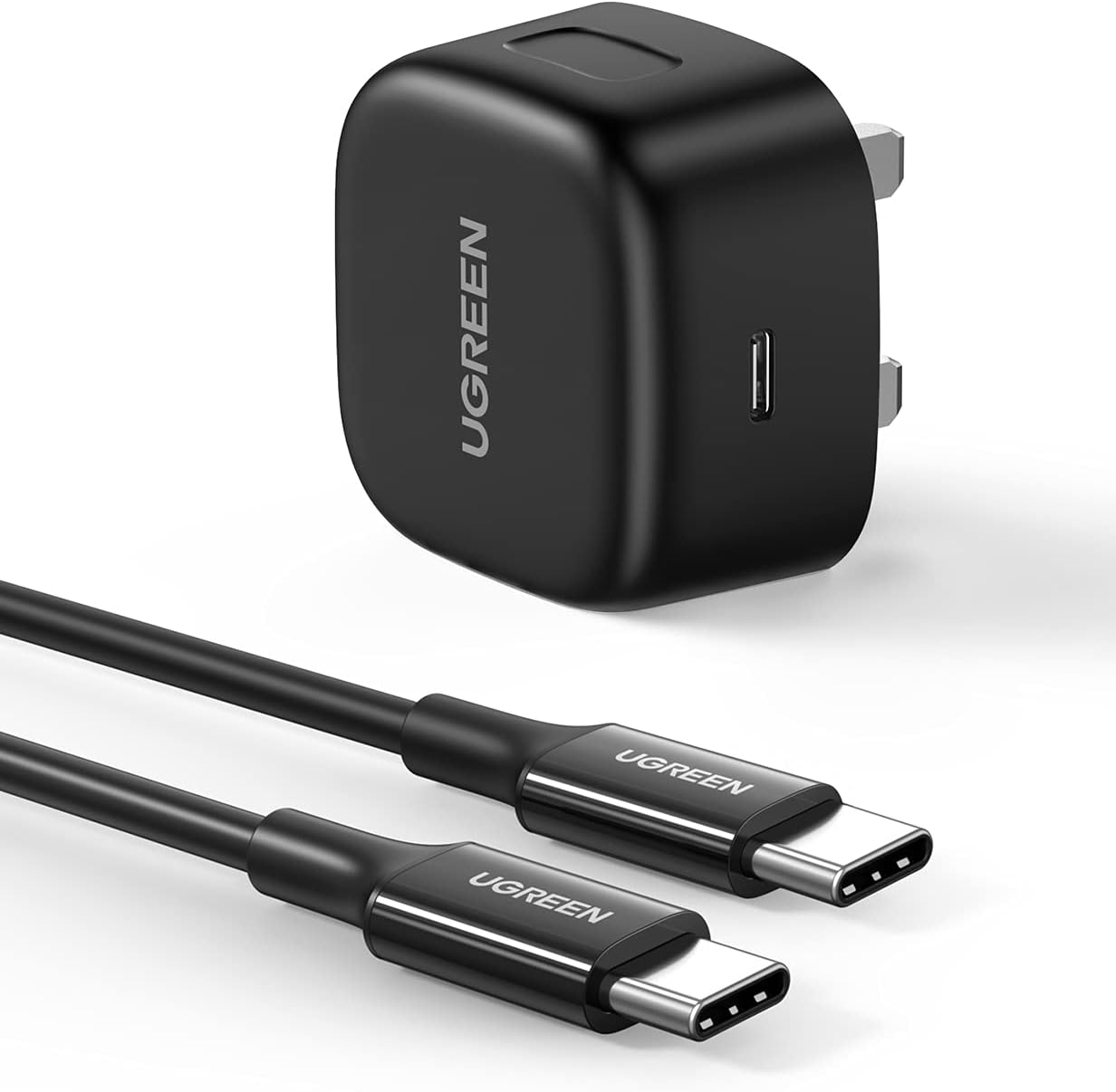 Detalle de UGREEN 25W USB-C Charger with 2m Cable — Super Fast PD Charger