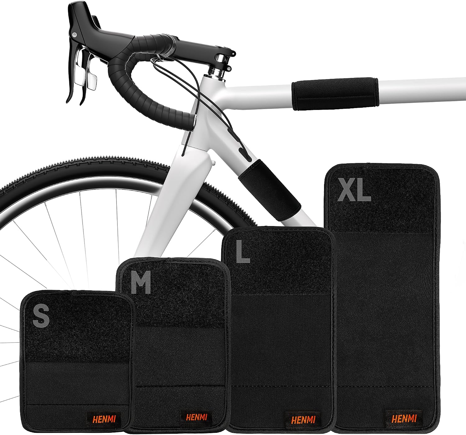 HENMI Fahrrad Rahmenschutz 4er Set – passgenauer Transportschutz für Rahmen und Kettenstreben