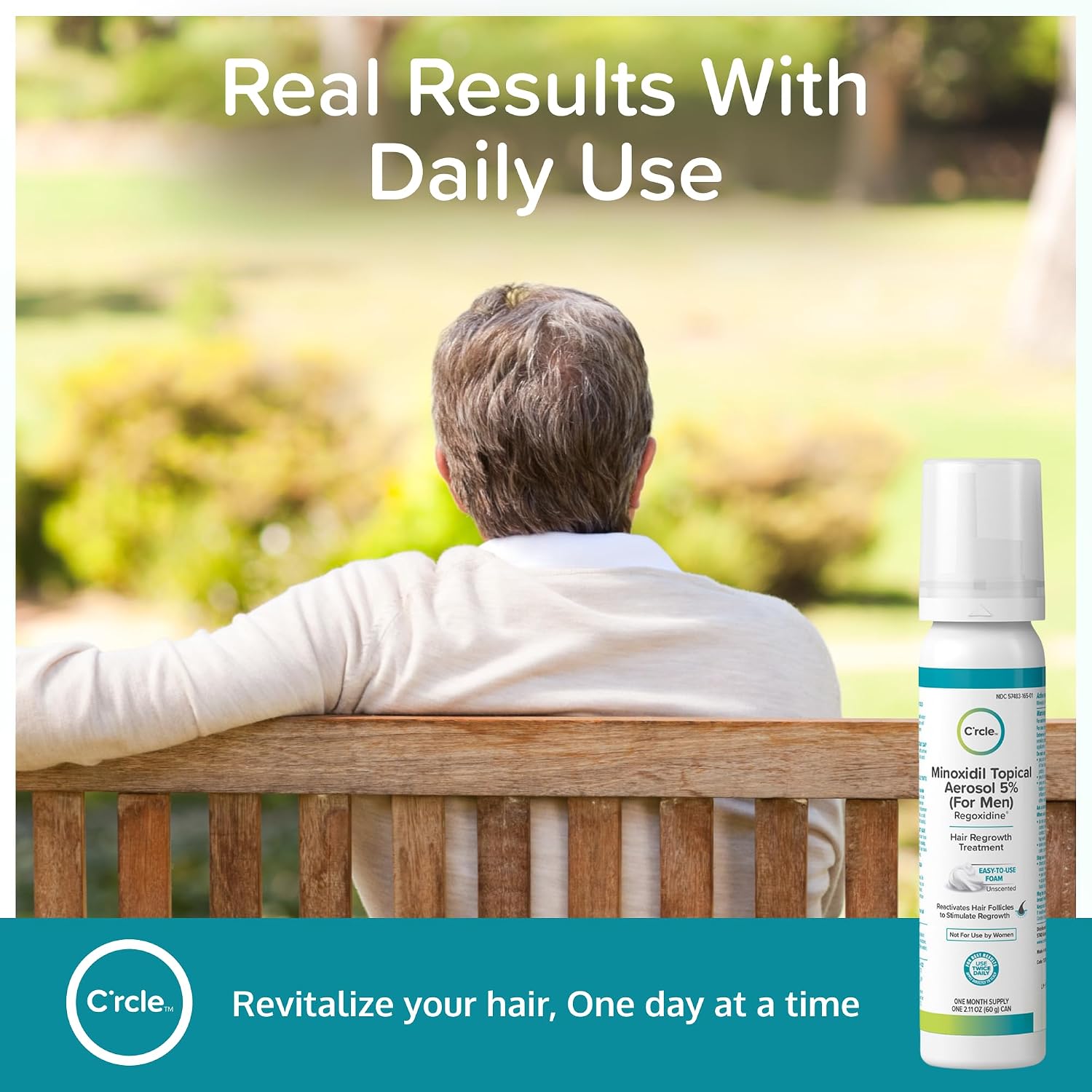 Thumbnail 4 de C'rcle SADHB17 5% Minoxidil Foam for Men, Unscented, 6-Month Supply