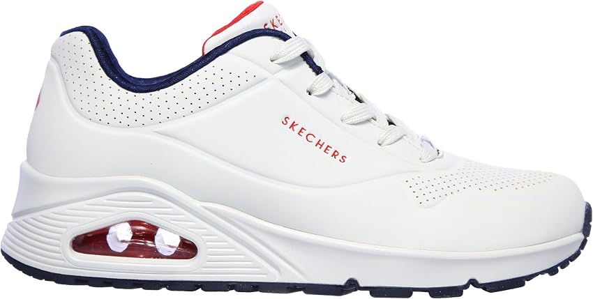 Thumbnail 1 de Skechers Uno Zapatillas Mujer, White Durabuck Navy Red