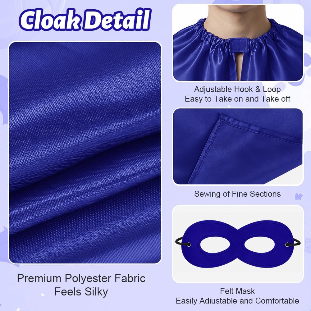 Detalle de AUYAO superhjältecape med mask, dubbelsidig cape i polyester