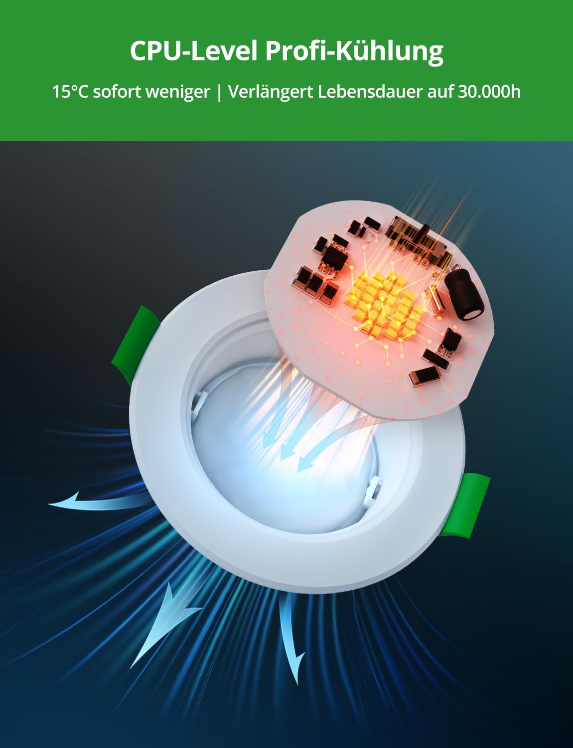 Detalle 2 de HOMEOW LED Einbaustrahler 4 W Set