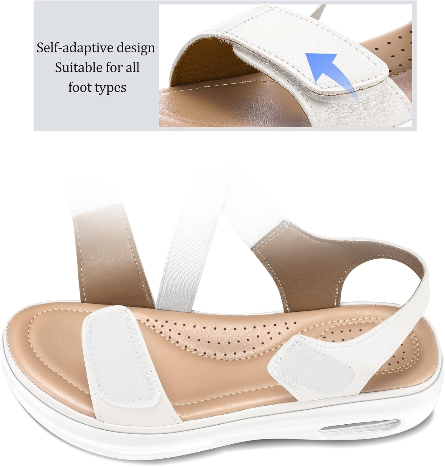 Thumbnail 5 de mysoft Women's Summer Walking Sandals with Air Cushion and Platform
