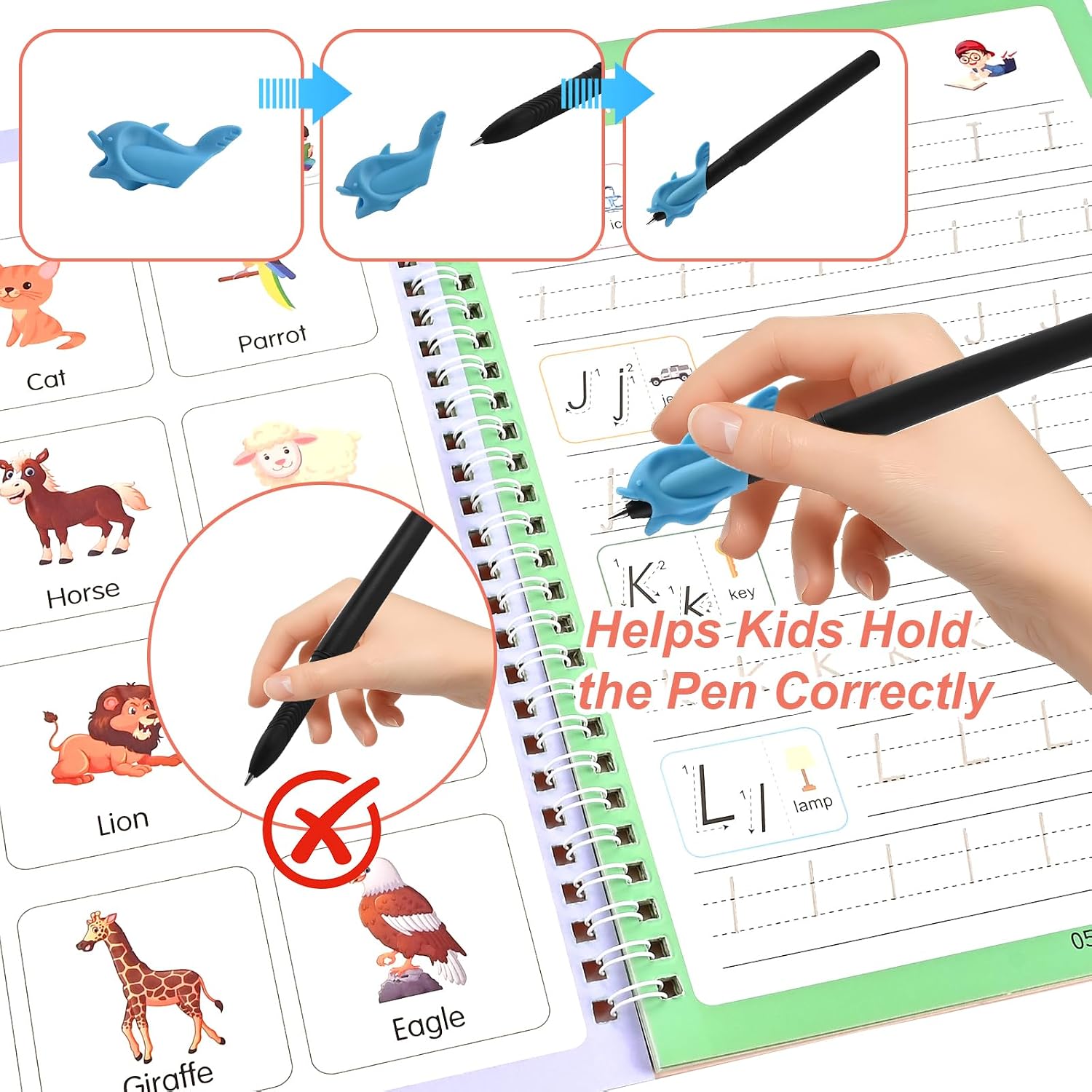 Thumbnail 5 de Magic Grooved Reusable Handwriting Books 26 x 18.5cm