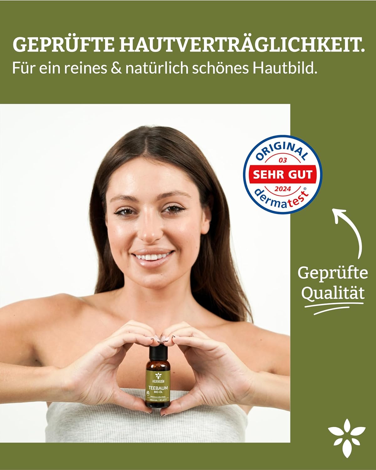 Thumbnail 1 de Heldengrün® BIO Teebaumöl 100% naturrein (Teegbaumöl) für Haut & Gesicht bei Unreinheiten