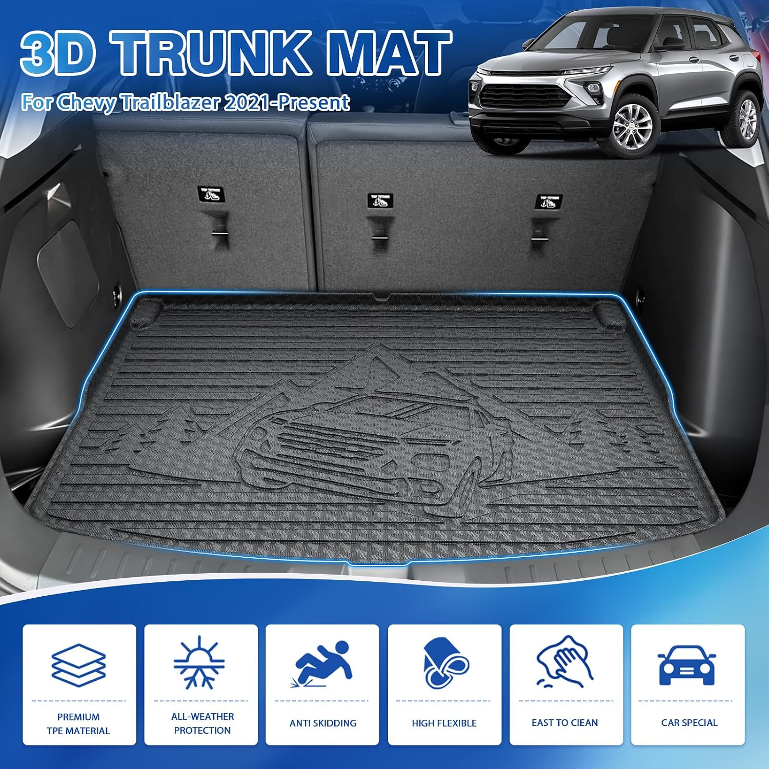 Detalle 2 de FIILINES cargo mat for Chevy Trailblazer
