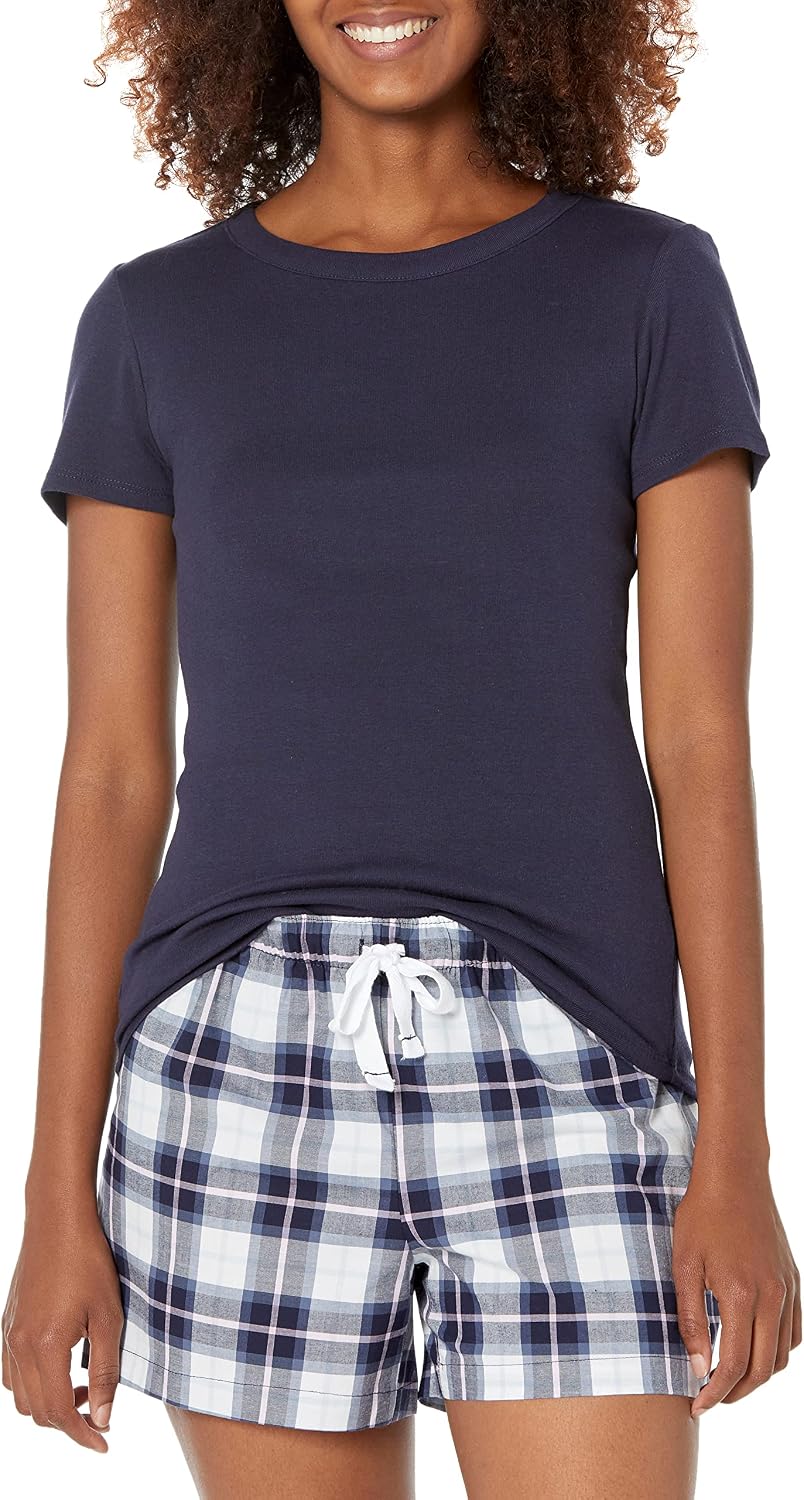 Detalle de Amazon Essentials Poplin Sleep Tee Set