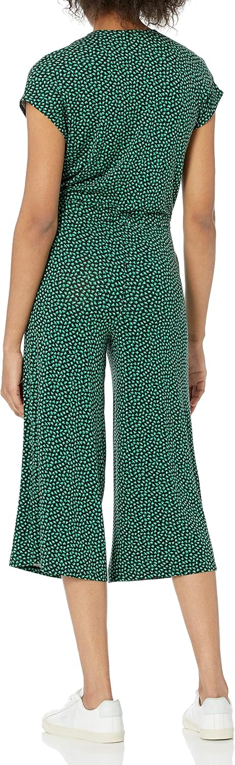 Thumbnail 1 de Amazon Essentials Damen Kurzärmeliger Wickel-Overall mit weitem Crop-Bein