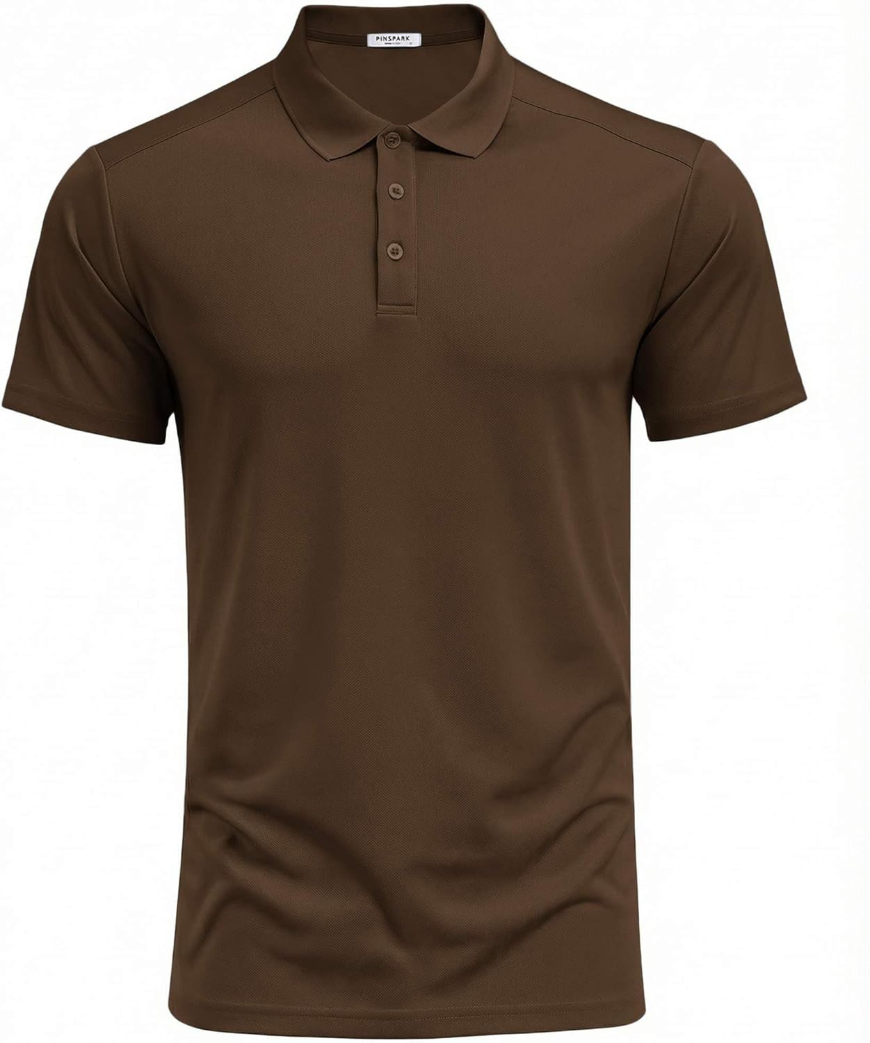Detalle 2 de PINSPARK Men’s Quick-Dry Golf Polo Shirt (Slim Fit, Short Sleeve, Solid)