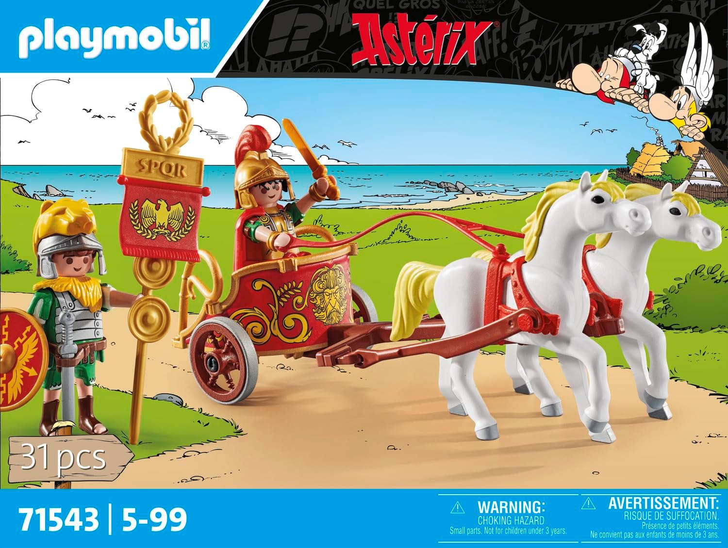 Detalle de PLAYMOBIL Asterix 71543 Biga Romana: Viaggio Epico per bambini dai 5 Anni