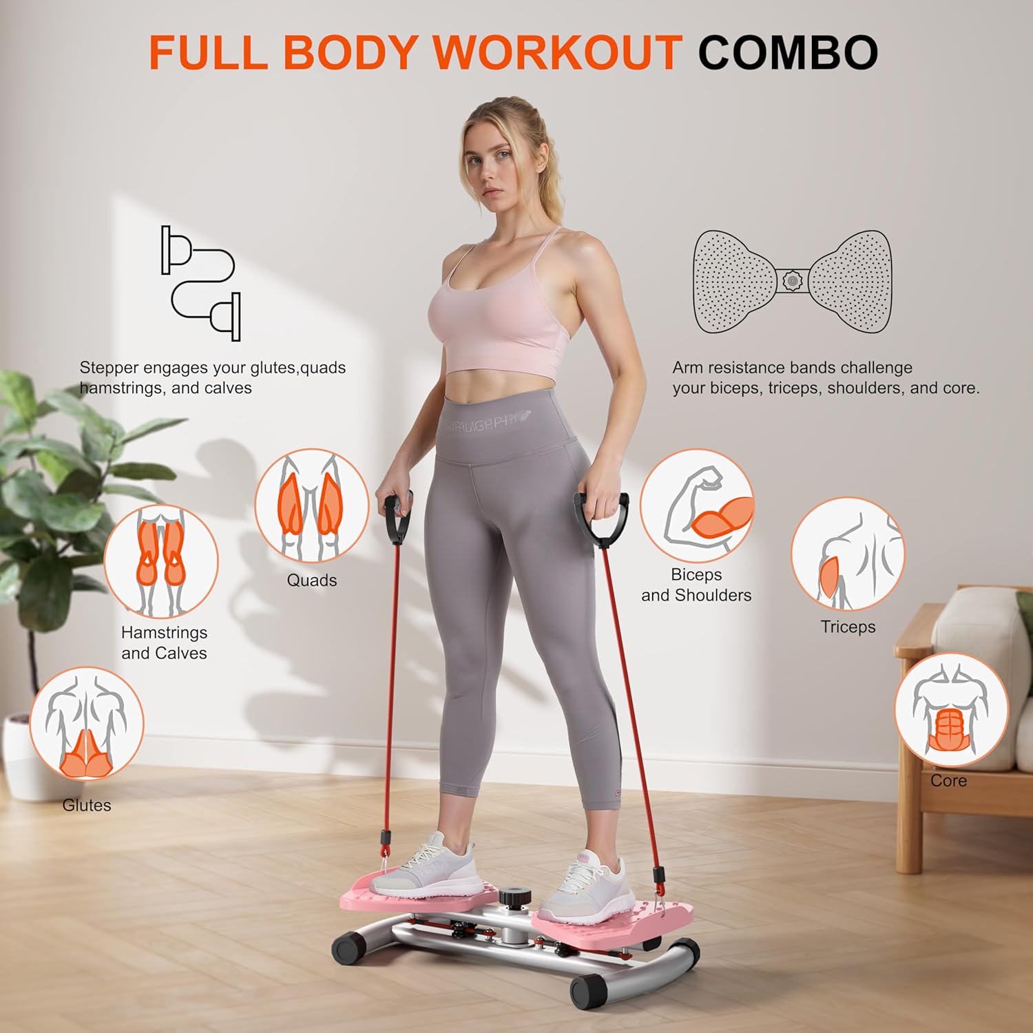 Thumbnail 2 de Waist Twist Sculptor Machine — 360° Core Trainer with Resistance Bands for Home Use