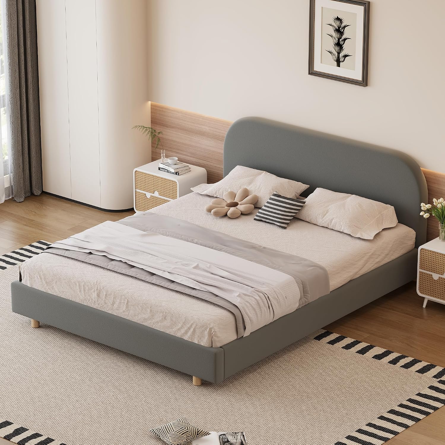 Detalle de FAVSH Velvet Platform Bed, Queen