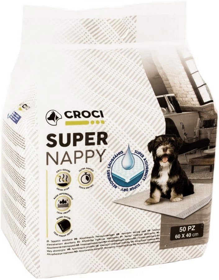 Thumbnail 6 de Croci Super Nappy – Tappetini Igienici per Cani 60x60 cm, 50 pezzi