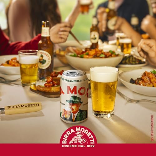 Thumbnail 4 de Birra Moretti Ricetta Originale in 24 lattine da 33 cl – Lager a bassa fermentazione, gusto delicato ed equilibrato