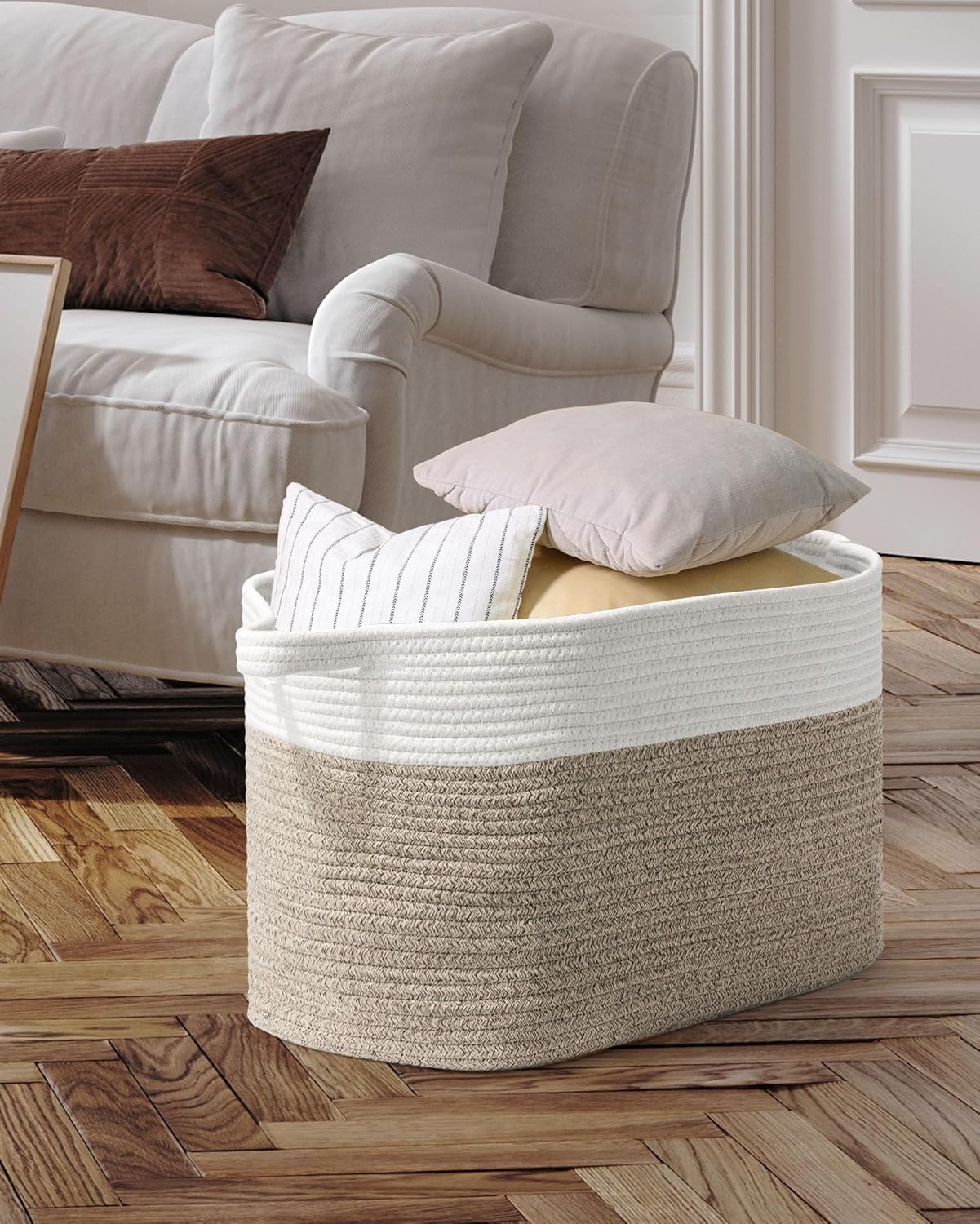 Thumbnail 5 de JOJOSEE Large Storage Basket 55x38x30 cm