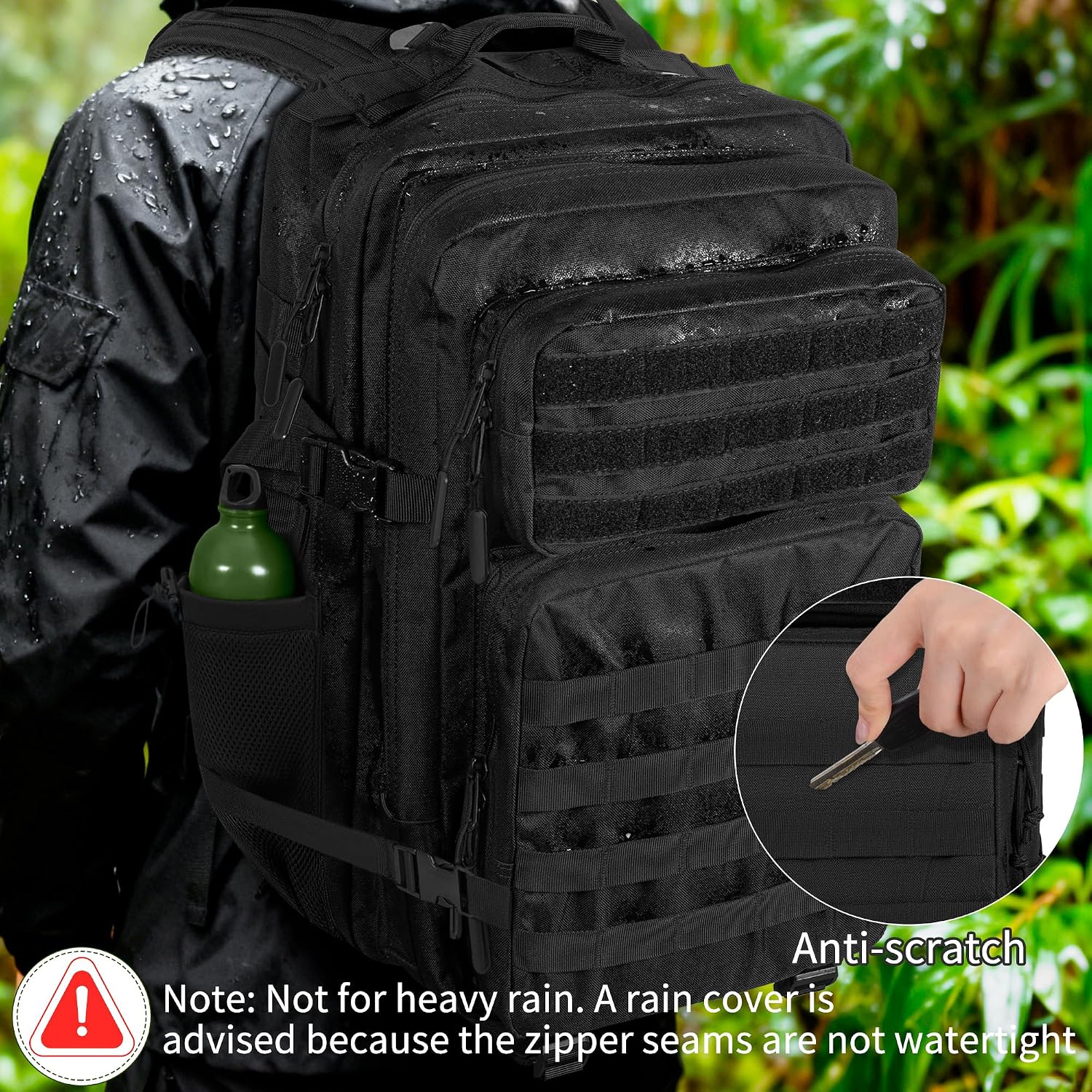 Detalle de Military Tactical Backpack 20L/25L/35L/40L/45L with MOLLE – Rugged Rucksack for Outdoor Adventures