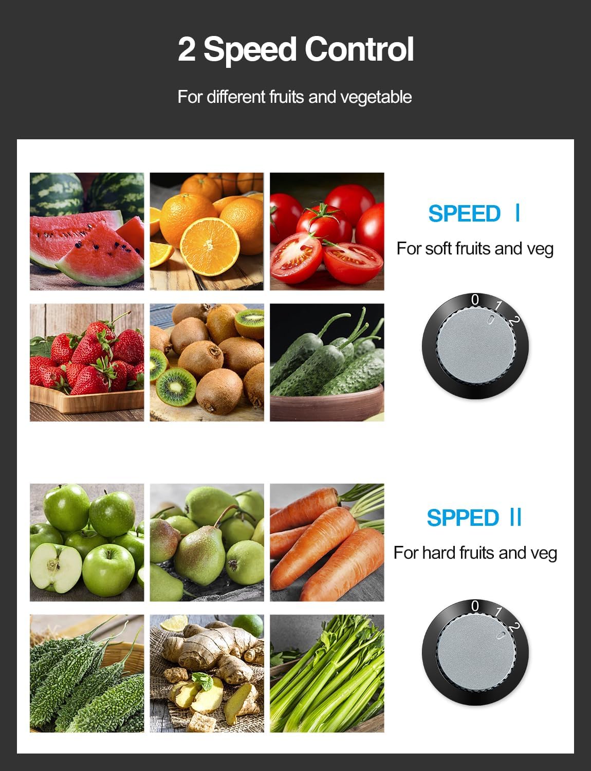 Detalle 2 de Qcen 800W Centrifugal Juicer