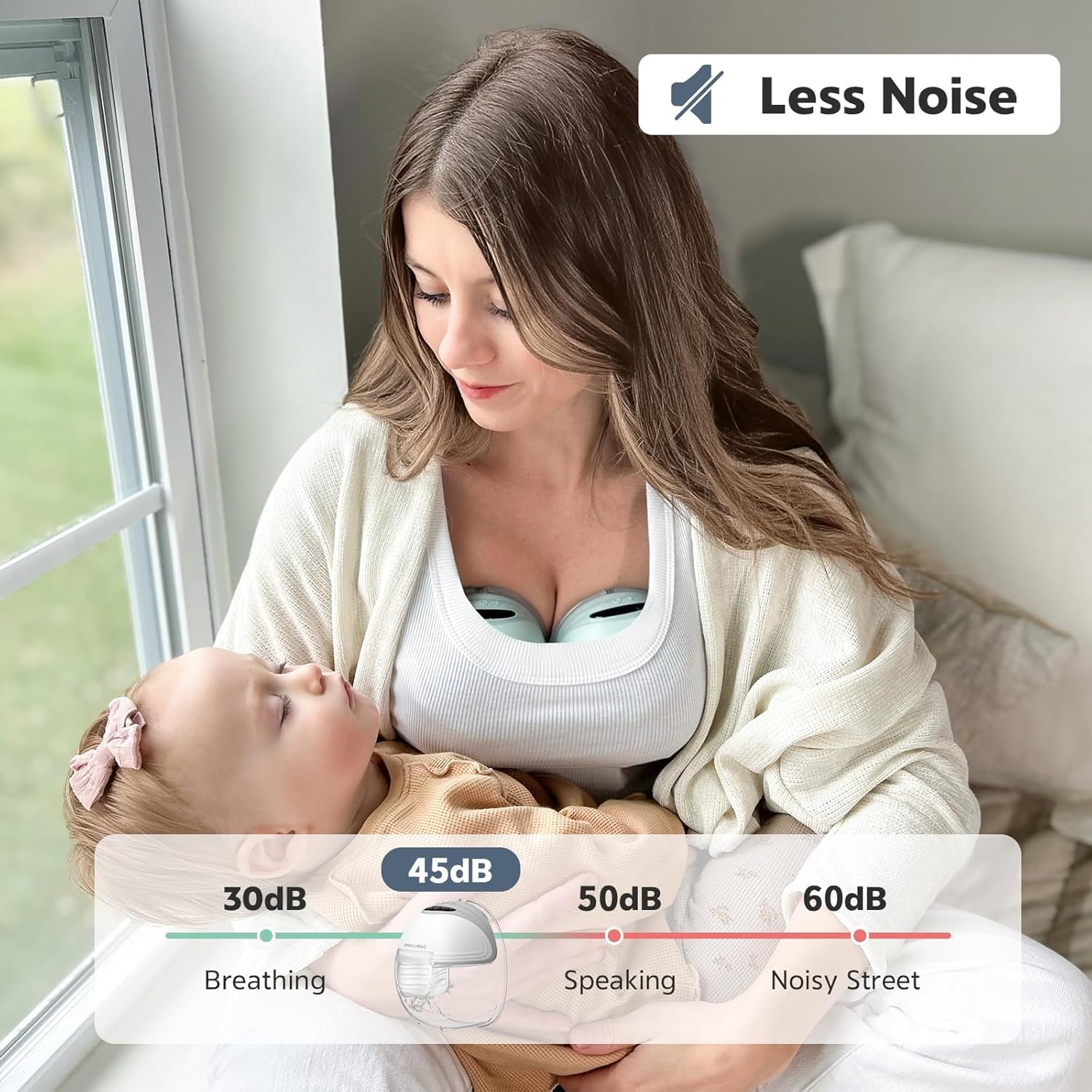 Thumbnail 3 de MOMMED Double Breast Pumps, Hands Free Wearable, 3 Modes & 12 Levels