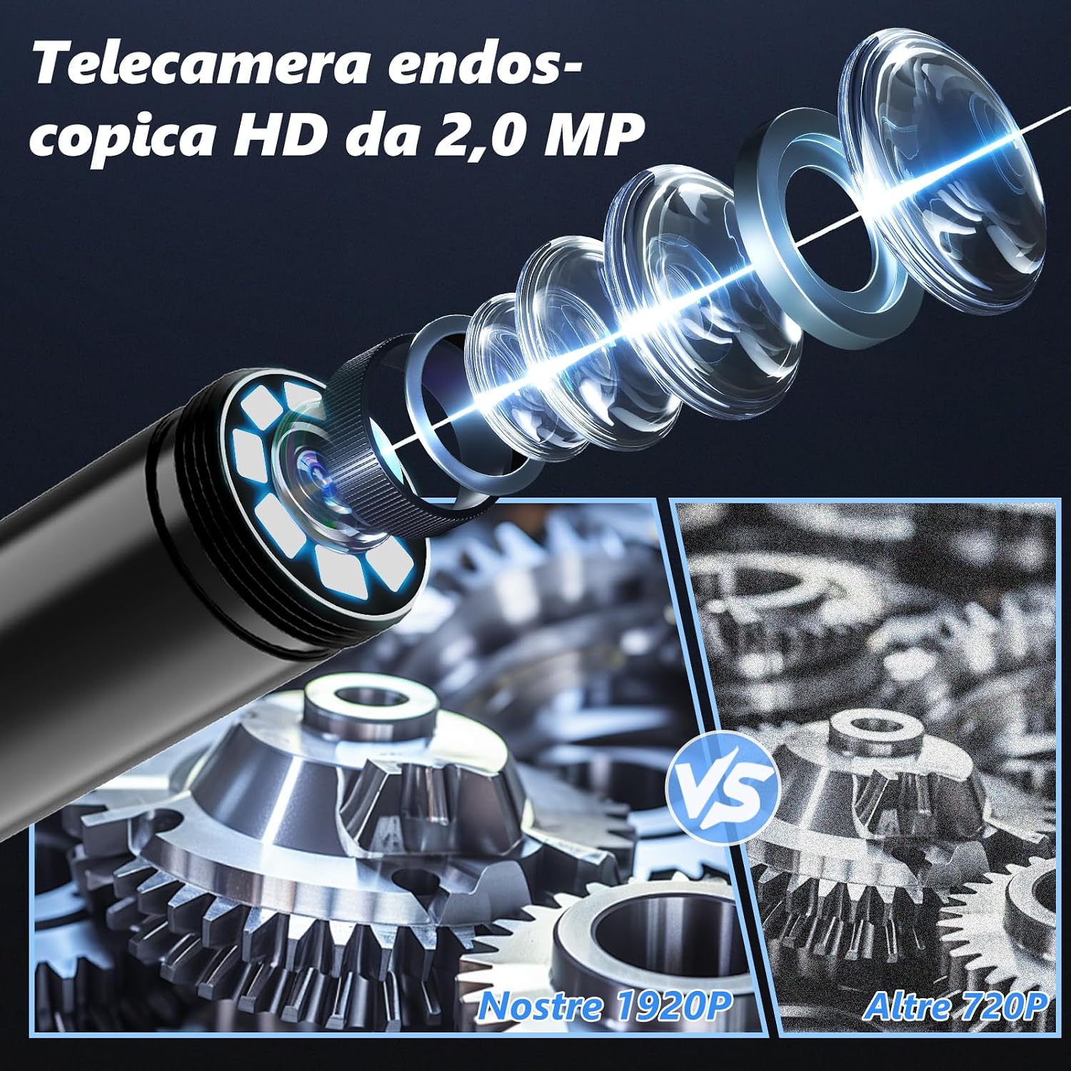 Thumbnail 1 de ENNOVOR 1920P Endoscopio per smartphone 5 m