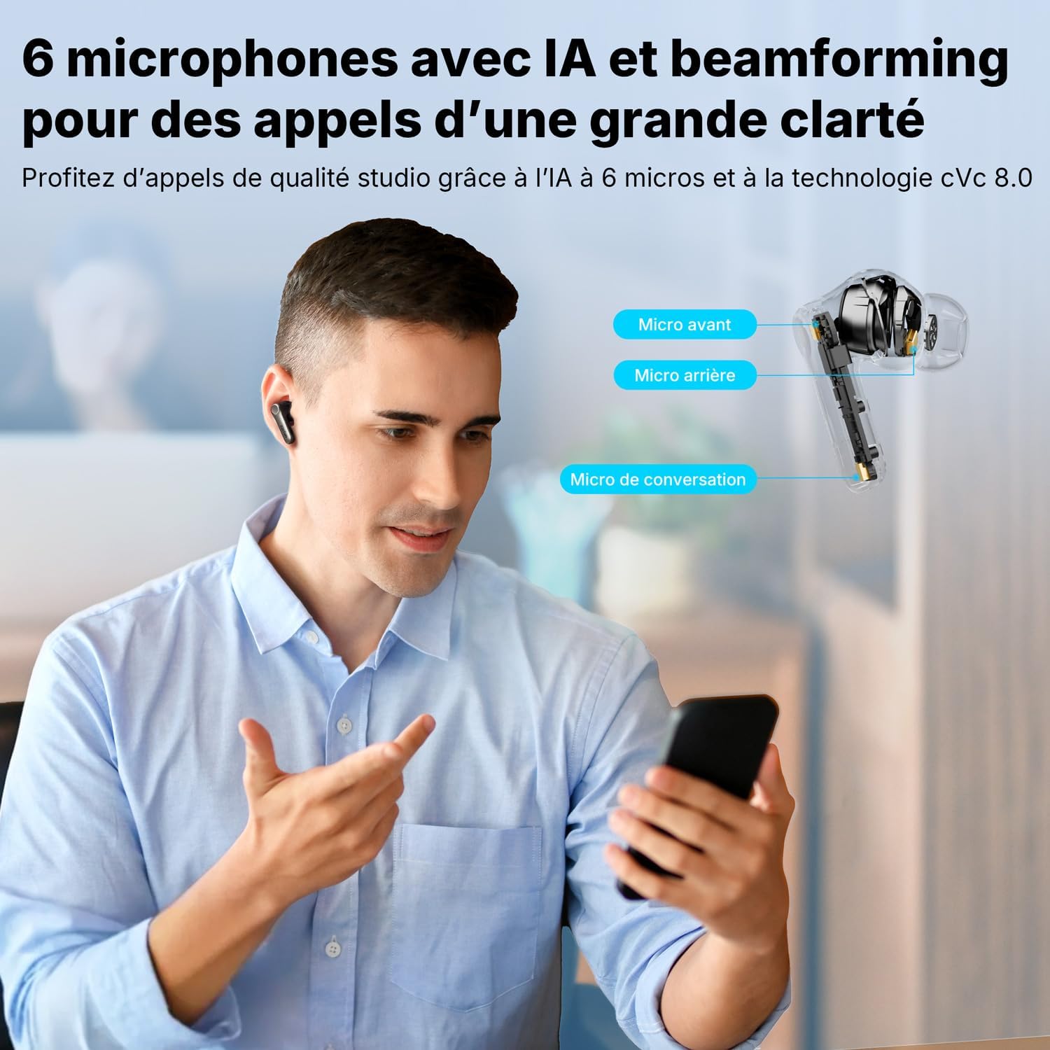 Thumbnail 5 de EarFun Air Pro 4+ : écouteurs Bluetooth 6.0 avec ANC adaptative, aptX Lossless et jusqu’à 54 h d’autonomie