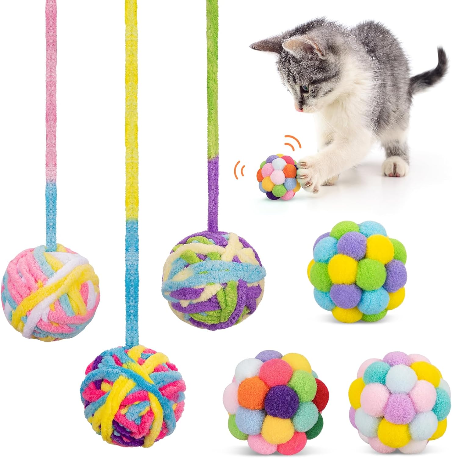 Detalle de Cat Toy Balls, 6-Piece Pack