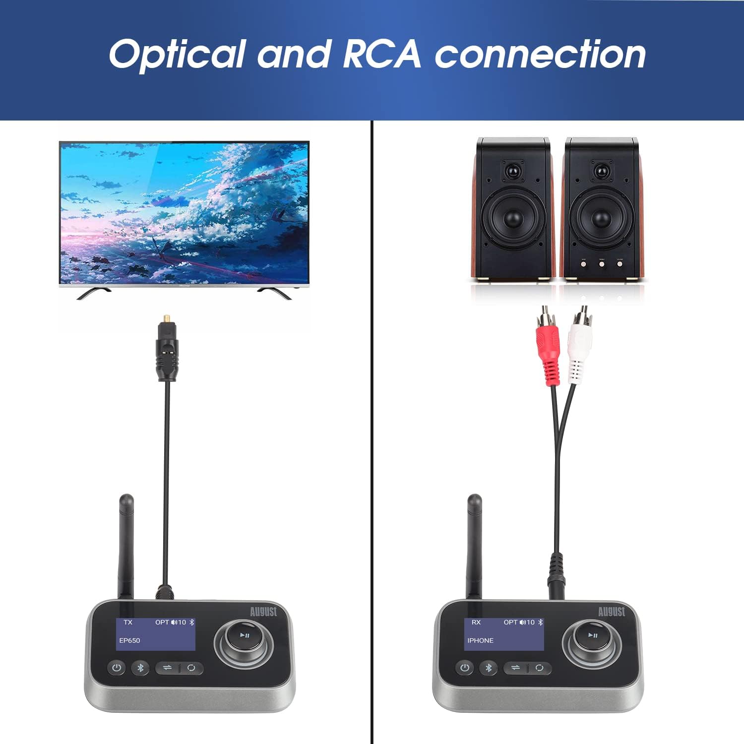 Thumbnail 4 de August MR280 Bluetooth 5.0 Audioadapter — Sender/Empfänger
