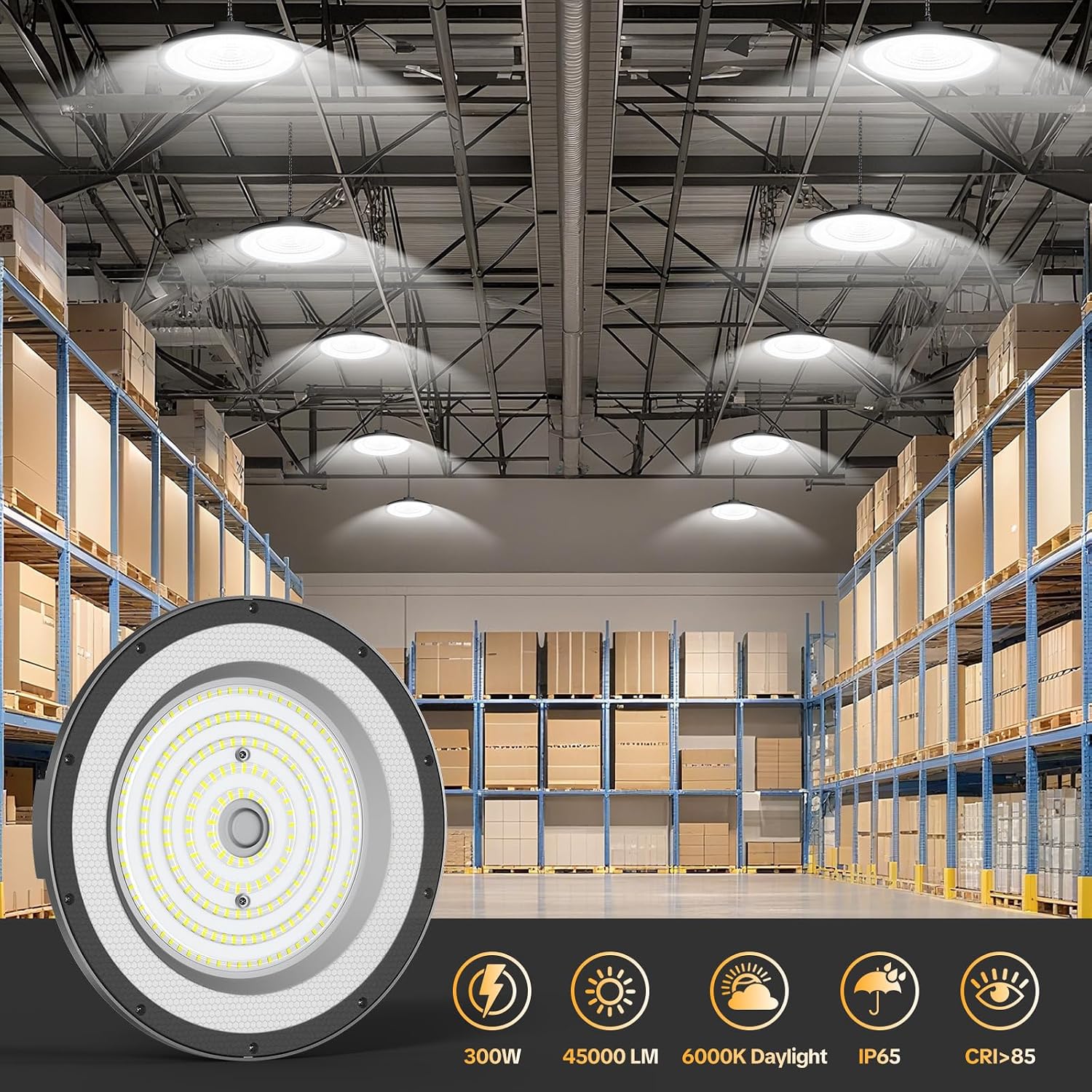 Detalle 2 de AIKVSXER UFO LED High Bay Light 300W