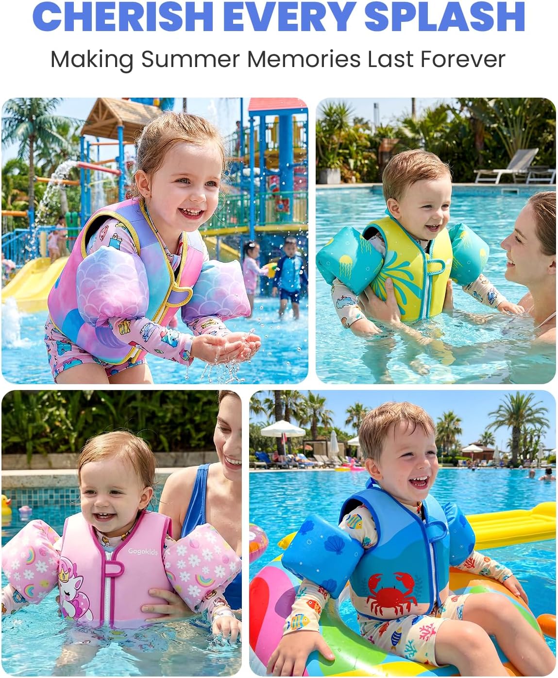 Detalle 2 de Kids swim vest with arm bands 2-6 years