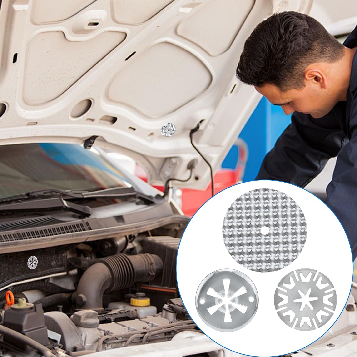 Thumbnail 6 de 35Pcs Heat Shield Repair Kit for Cars – metal & aluminium alloy panels, clips and nuts