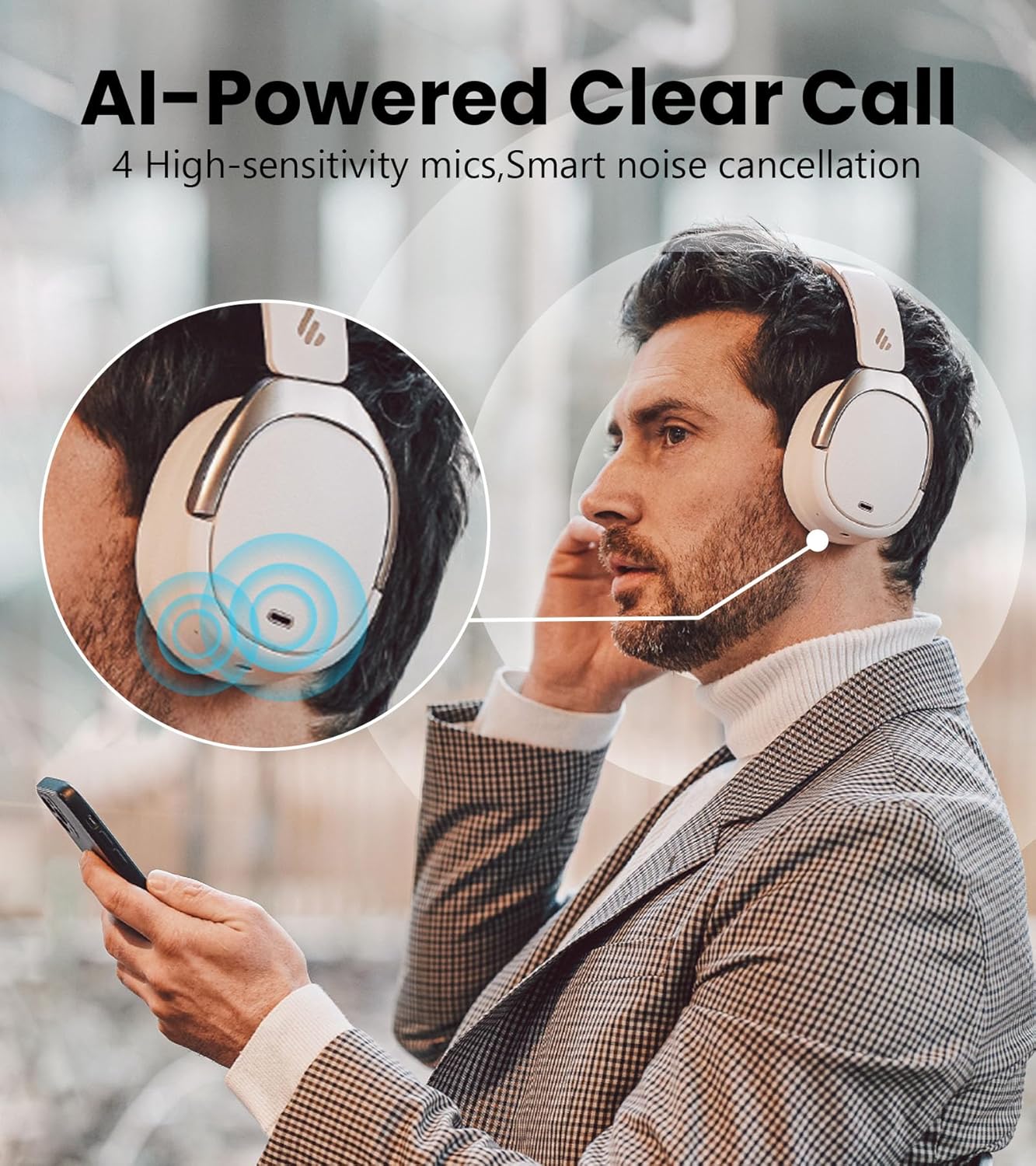 Thumbnail 4 de Edifier WH950NB Gen 2 ANC headphones, 80H playtime