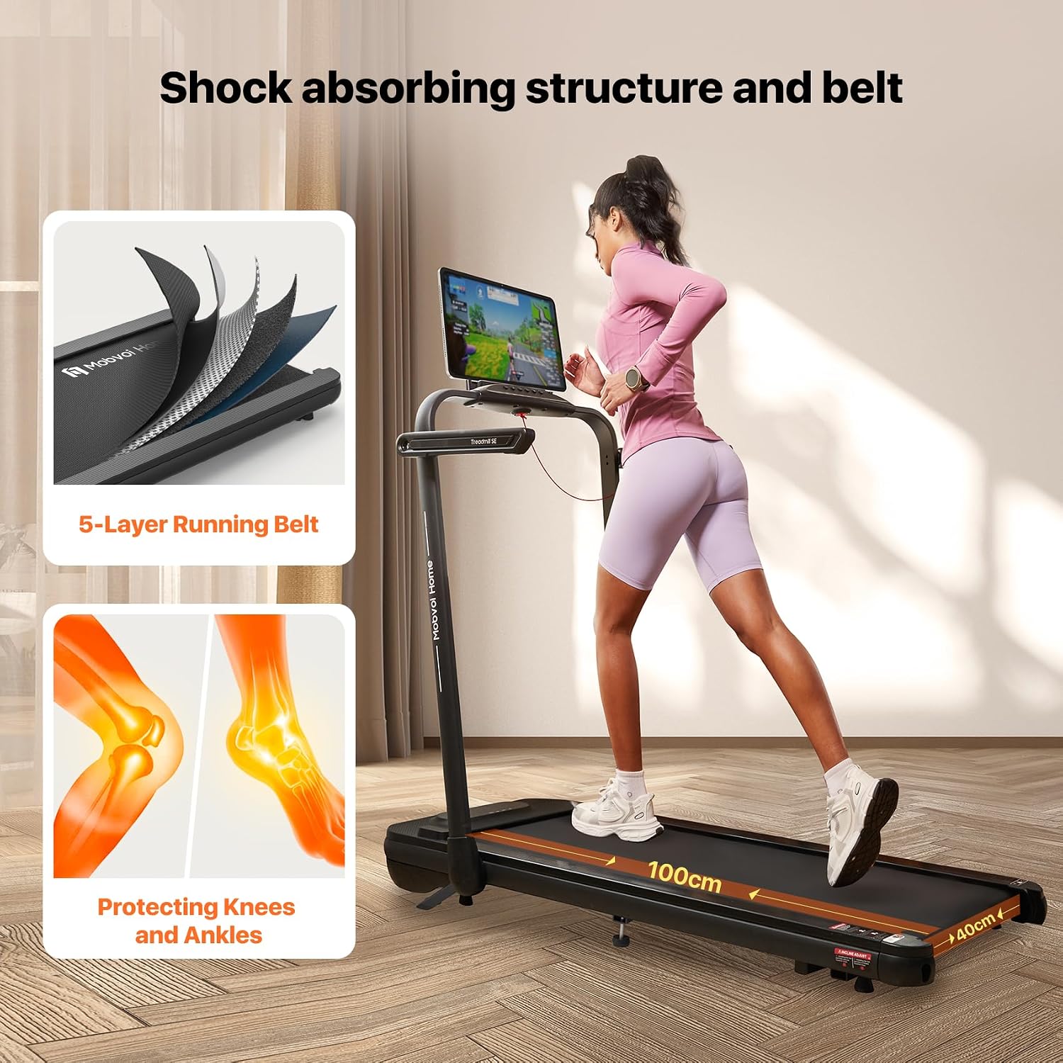 Thumbnail 6 de Mobvoi Home Treadmill SE 3-in-1 Incline Folding Walking Pad with AI Coaching and Remote Control